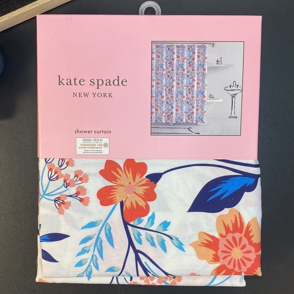 Kate, Spade, Multi floral, fabric shower curtain - Picture 2 of 5